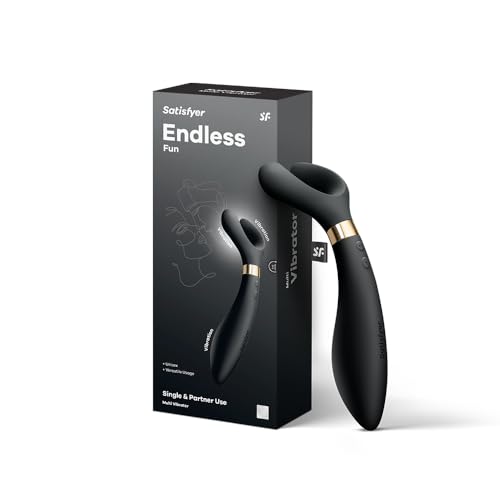 Satisfyer Endless Fun Vibrator für Paare | 33 Anwendungsmöglichkeiten mit 100 Vibrations-Funktionen | Stark & leise für Frau & Mann | Sex-Spielzeug verwendbar als Dildo und für Klitoris-Stimulation