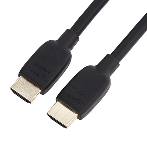 Amazon Basics HDMI-Kabel, 48 Gbit/s, zertifiziert, Ultra-High-Speed, 8K bei 60 Hz, 4K bei 120 Hz, vergoldete Stecker, Ethernet-fähig, 1.8 m, Schwarz