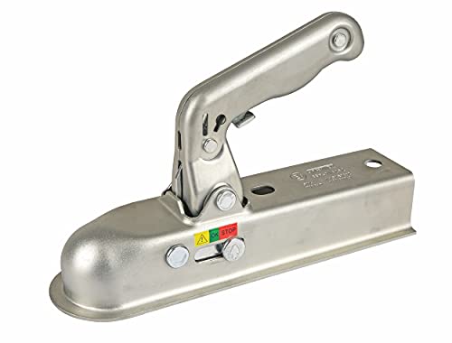 LAS 10640 Kupplungsklaue Anhänger, eckig, Zuglast 750 Kg, 50 mm Breite, silber