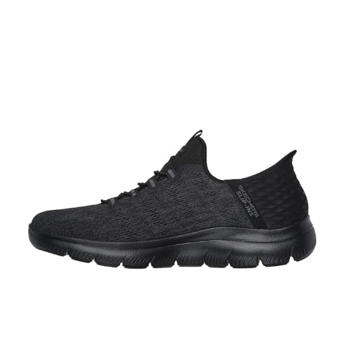 Skechers Herren Summits Key Pace Slip-InTurnschuhe, Black Mesh, 43 EU