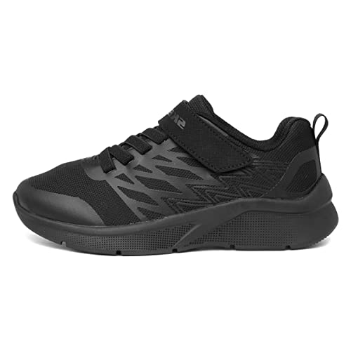 Skechers Jungen Microspec Texlor Sneakers, Black Textile Trim, 37 EU
