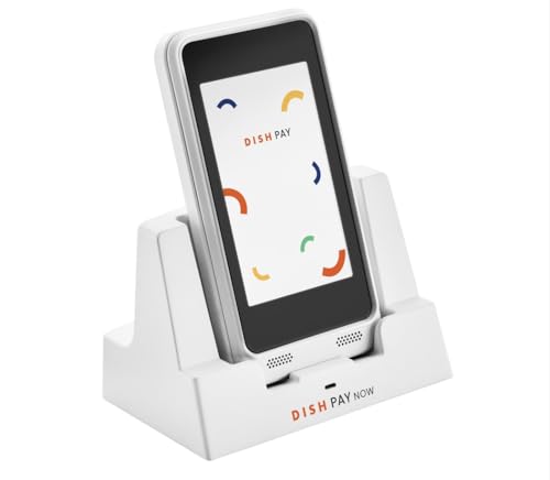 DISH Pay Now – Tragbarer Kartenleser mit NFC und Tap-to-Pay, Keine Fixkosten oder Mindestumsatz, Unterstützt Visa, Mastercard, Apple Pay, Google Pay und mehr – Modell EU-001