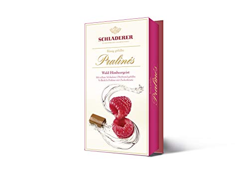 RCP Schladerer Himbeergeist-Pralinés, Vollmilch-Schokolade, Mit Zuckerkruste, Flüssige Füllung, Alkoholhaltig, Tolles Geschenk, 2 x 127 g