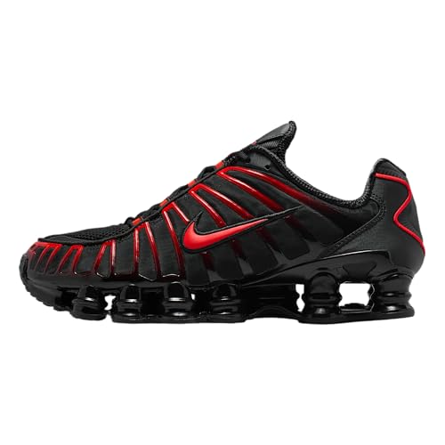 Nike Shox TL Herrenschuhe (Black/Black/Light Crimson), Schwarz/Schwarz/Hellkarminrot, 9.5