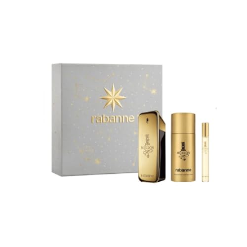 RABANNE 1 Million Eau de Toilette Set (Eau de Toilette 100ml + Deodorant Spray 150ml + Travel Spray 10ml)