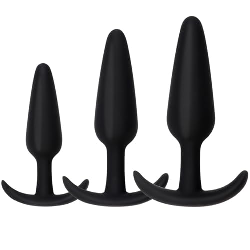3 Stück Analplug Set,Analplug Für Frauen,Anal Plug,Plug Für Den Mann,Silikon Buttplug Für Frauen Und Männer(Klein,Medium,Groß)