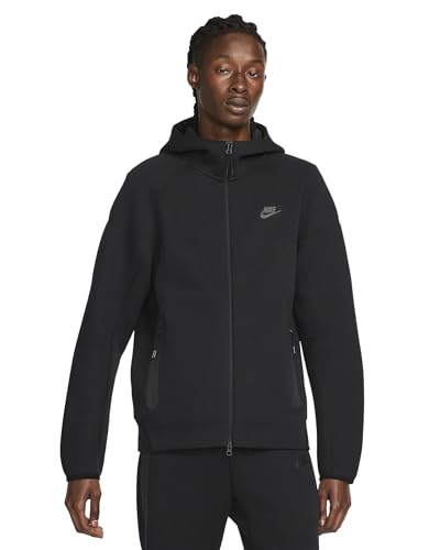 Nike Herren Tech Fleece FZ Windrunner Kapuzenjacke, Black/Black, M