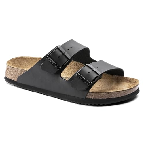 Birkenstock Sandale Arizona, Superlauf, Birko-Flor, schwarz, normal, Größe 42 1018222-42 (Pantolette Schuh Halbschuh Latsche Zweischnaller Berufsschuh Schuhe Birki Arizona Slipper Pantoffel)