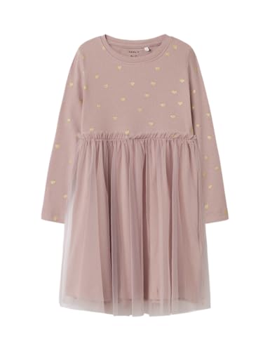 Name IT Mädchen Nmfnadja Dress Noos Kleid, Deauville Mauve, 104 EU