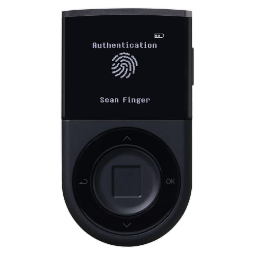 D'CENT Biometrisch Geldbörse-Kryptowährung Hardware Geldbörse-Bluetooth-Unterstützung für mehrere Münzen, einschließlich Bitcoin, Ethereum und mehr