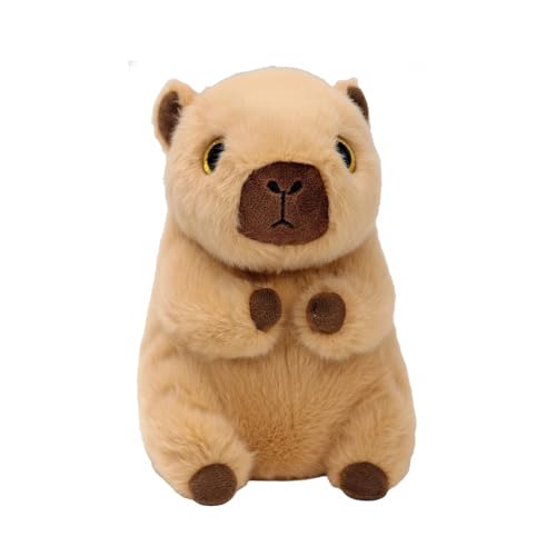 TY Beanie Boos – Lara the Capibara mit großen und glitzernden goldenen Augen, das Plüschtier mit großen glitzernden Augen – 15 cm – T37391