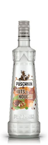 Puschkin | Nuts und Nougat | Cremig-süß mit Nuss-Nougat-Geschmack | Köstlich pur, auf Eis oder in Desserts | 0,7L | 17,5% Vol.