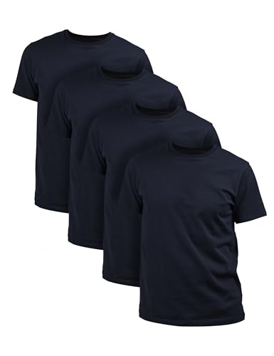 Basic Treasure 4-Pack T-Shirts für Herren 100% Baumwolle, T-Shirt Männer, Tshirt Herren - M, L, XL, 2XL oder 3XL (DE/NL/SE/PL, Alphanumerisch, XXL, Regular, Regular, Navy)