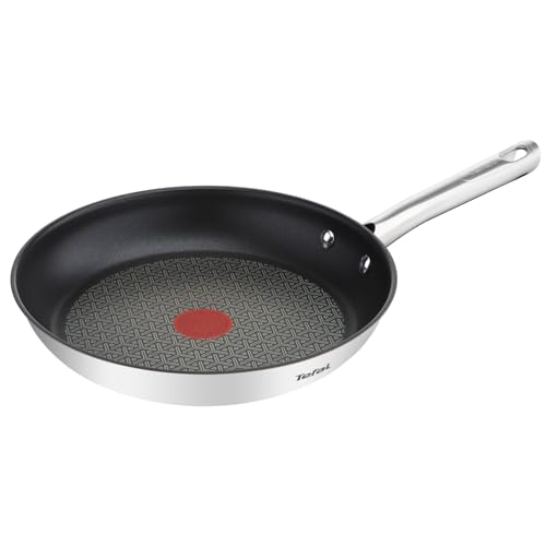 Tefal Duetto Bratpfanne 32 cm Induktion, Edelstahlpfanne mit Antihaftversiegelung, Thermo-Signal bei idealer Brattemperatur, leichte Reinigung, für alle Herdarten geeignet, A70408