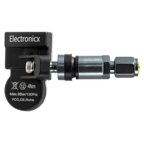 Electronicx 1X RDKS Sensor für McLaren 620R 2020-2023 vorprogrammiert 433MHz TPMS Reifendrucksensor Metallventil Gunmetal Einzelsensor Ersatz für Sommerreifen Winterreifen und Ganzjahresreifen