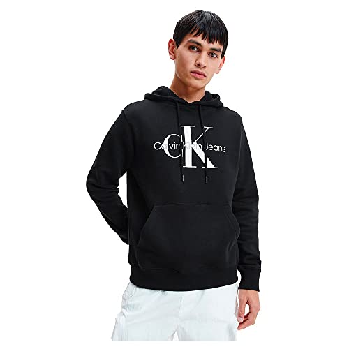 Calvin Klein Jeans Herren Hoodie Core Monologo mit Kapuze, Schwarz (Ck Black), L