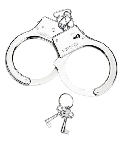 KGDUYC 1 Stück Handschellen - Spielrequisiten, Handschellen für Erwachsene, Schlafzimmer, für Rollenspiele, Cosplay, Halloween(Silber)