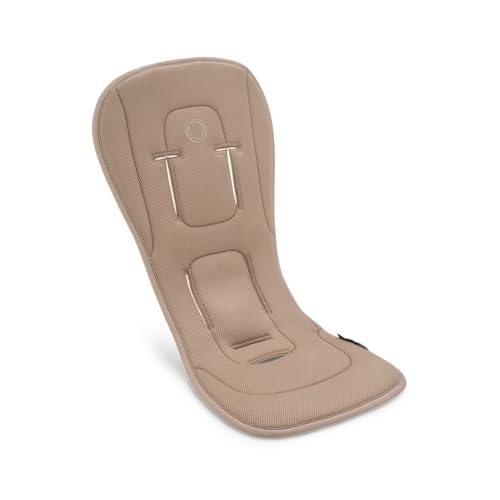 Bugaboo Duo-Komfort Sitzauflage für vier Jahreszeiten, verbesserte Passform, kompatibel mit allen Bugaboo Kinderwagen, wendbar, superweiches 3D-Mesh, Dune Taupe