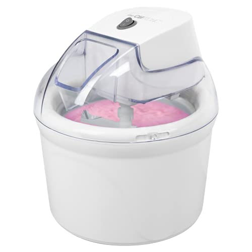 Clatronic Eismaschine | bis zu 1500 ml | Sorbet, Eiscreme, Frozen Joghurt | Zubereitungszeit: 20-40 Minuten | Inkl. Rezeptvorschläge | Nachfüllöffnung | Speiseeisbereiter mit Kältespeicher | ICM 3764