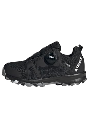 Adidas Unisex Kinder Terrex Agravic BOA RAIN.RDY Trail Running Shoes, Core Black/Cloud White/Grey Three, 36 EU