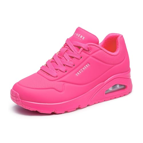Skechers Damen Uno Night Shades Sneaker, Hot Pink Durabuck, 38 EU