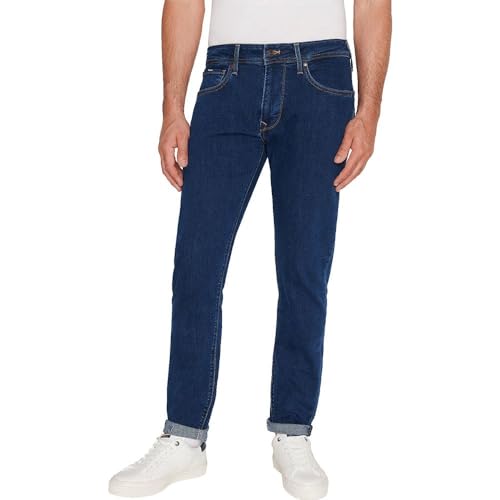Pepe Jeans Tapered Jeans für Herren, Blau (Denim-CT7), 33W / 32L