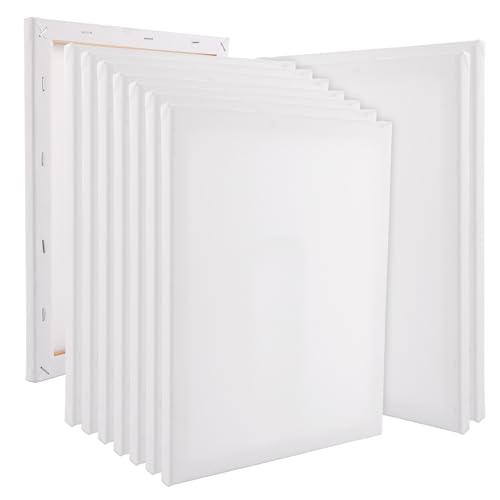 ZOFUN 10er-Set Leinwand Keilrahmen 24x30cm zum Bemalen, Künstler Set für Acrylmalerei, Klein und Groß