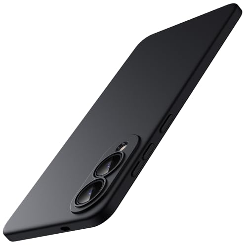JETech Dünn Hülle für Samsung Galaxy S25 Edge, Vollständiger Kameraschutz, Weiche TPU Slim Schutzhülle mit Matt Finish, Stoßfest (Schwarz)