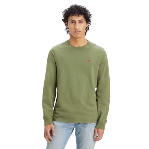 Levi's Herren Ls Original Hm Tee Sweater, Bluish Olive, L