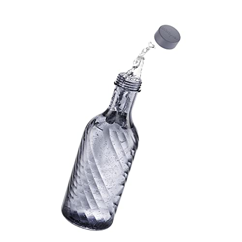 Mixcover Glasflasche kompatibel mit dem SodaStream Crystal 2.0 - einzigartiges Design und 10% mehr Volumen, Zubehör für Soda Stream, Glaskaraffe