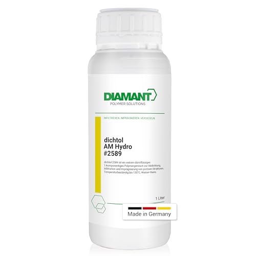 DIAMANT dichtol AM Hydro 1L – Wasserbasierte Versiegelung & Imprägnierung für 3D-Druck | Gasdicht & wasserdicht durch Kapillareffekt | Transparent | Für PA, PETG, ASA, ABS, PVB, PP, TPU, PLA