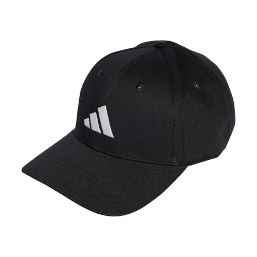 adidas Unisex Baseball Cap Cotton NEW Logo, Black/White, M-L
