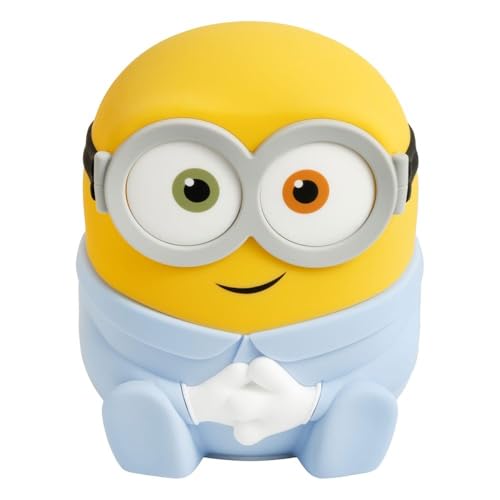 Paladone Minions Bob SquishyGlo Silikon-Nachtlicht, offiziell lizenziert, weiche Haptik, wiederaufladbare Lampe mit Auto-Off-Timer, für Schlafzimmer & Zuhause, Kinder & Erwachsene