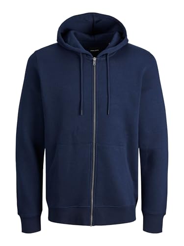 JACK & JONES Male Kapuzenpullover mit Reißverschluss Einfarbig Kapuzenpullover mit Reißverschluss
