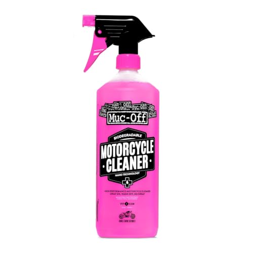 Muc Off Nano-Tech Motorcycle Cleaner Motorrad Reiniger 1 l - Hochwirksames, Biologisch Abbaubares Motorrad Reinigungsmittel Spray - Sicher auf Allen Oberflächen und für Alle Motorradtypen Geeignet