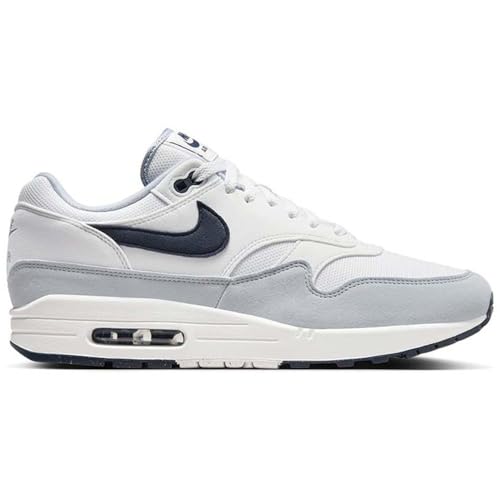 NIKE Herren Air Max 1 Fashion-Sneakers, Platinum Tint Wolf Grey Dark Obsidian, 40 EU
