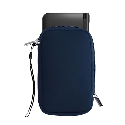 kwmobile Tasche kompatibel mit Nintendo 3DS XL - Handheld Spielekonsole Neopren Hülle in Marineblau