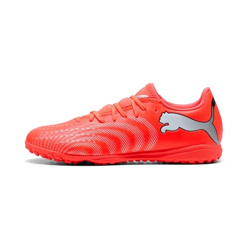 PUMA Unisex Future 9 Play TT Fußballschuh, leuchtendes Rot, Weiß, Schwarz, Silber, 43 EU, Glowing Red PUMA Weiß PUMA Schwarz PUMA Silber, 43 EU