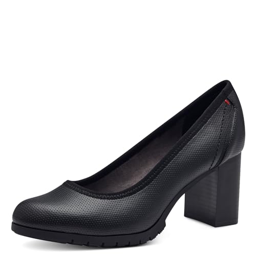 s.Oliver Damen Pumps mit Blockabsatz mit Strukturmuster, Schwarz (Black), 41 EU