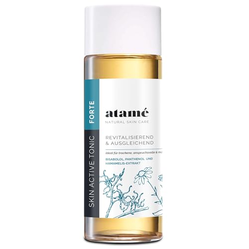 atamé Tonic für trockene Haut – Intensiv feuchtigkeitsspendendes Gesichtswasser mit Hyaluron & wertvollen Pflanzenextrakten, schützt vor Trockenheit & pflegt tiefenwirksam, 500 ml
