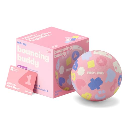 mo:mo Kinderball Klein 12,7 cm - Rosa - Spielball Kinder & Gummiball Kleinkind ab 1 Jahr - Weicher Fußball & Softball für Indoor & Outdoor