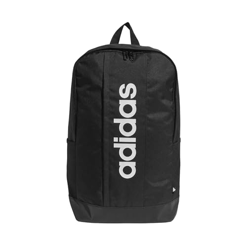 adidas Unisex Linear Backpack, black/black/white, One Size