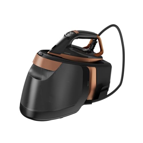 GRUNDIG SIS 9180 Dampfbügelstation, 3.000 W, SteamSense Bewegungssensor, 8 Bar Dampfdruck, 1,8 Liter, Smart Mode, keramikbeschichtete ActiGlide Sohle, Drip Stop; Schwarz/Braun