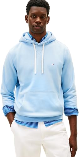 Tommy Hilfiger Herren ESS Seasonal Fleece Hoody MW0MW39997 Pullover Hoodie, Blau, Größe XXL, Blau (Well Water), XXL