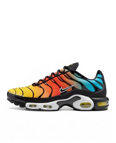 NIKE Herren AIR MAX Plus Sneaker, Baltic Blue Safety Orange, 40.5 EU
