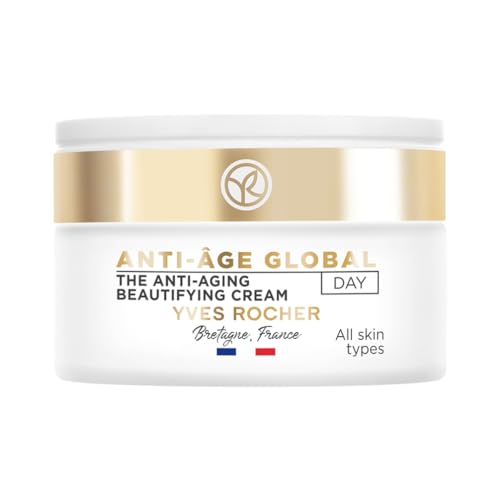 Yves Rocher ANTI-AGE GLOBAL - Korrigierende Tagescreme - Luxuriöse Gesichtspflege mit Knospen-Nektar - Anti-Aging Pflege für alle Hauttypen- 50 ml
