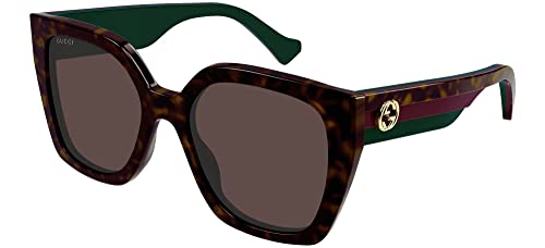 GUCCI Womens GG1300S Sunglasses, Havana-Havana-Brown, 55