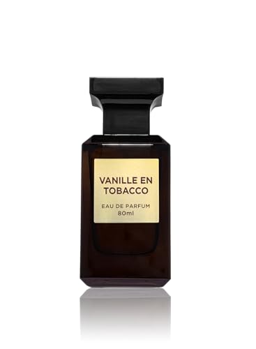 Fragrance World – Vanille En Tobacco EDP 80 ml. Unisex-Parfüm. Exklusive Parfüms mit aromatischer Signaturnote für Männer und Frauen.