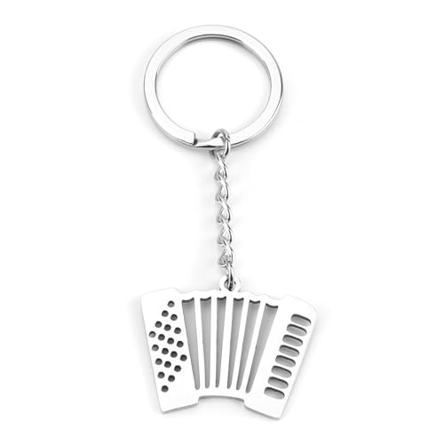 MUCOOS Akkordeon Schlüsselanhänger, Metall-Schlüsselanhänger, Musikalischer Stil, Süßer Schlüsselanhänger,Personalisierte Schlüsselanhänger,Geschenkideen Für Frauen,Geschenke Für Freundinnen