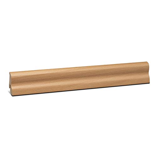 KGM Sockelleiste Marburger Profil – folierte MDF Fußbodenleiste Buche hell – Maße: 2400 x 20 x 40 mm – 1 Stück